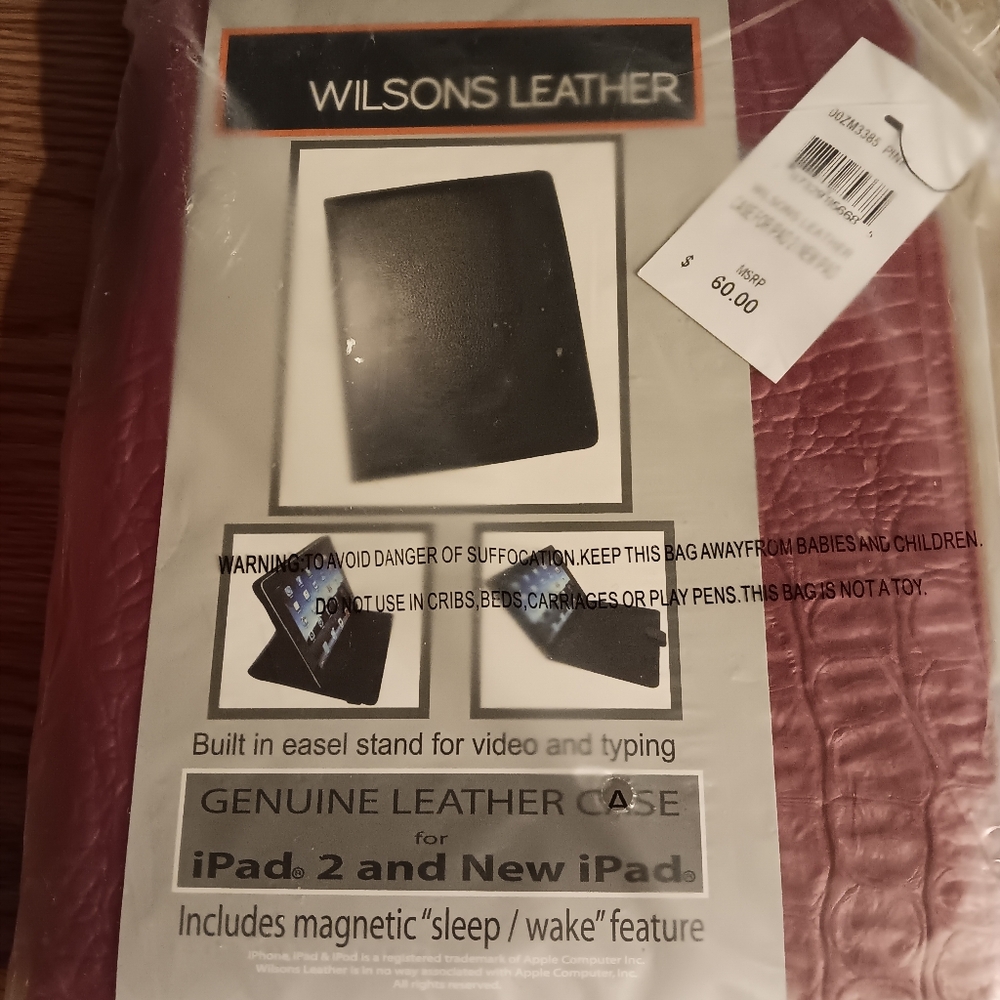 Wilsons Leather Black and Red iPad Case